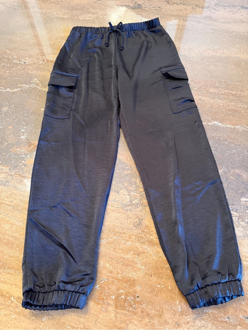 Self Esteem Girl’s Silky Black Cargo Jogger